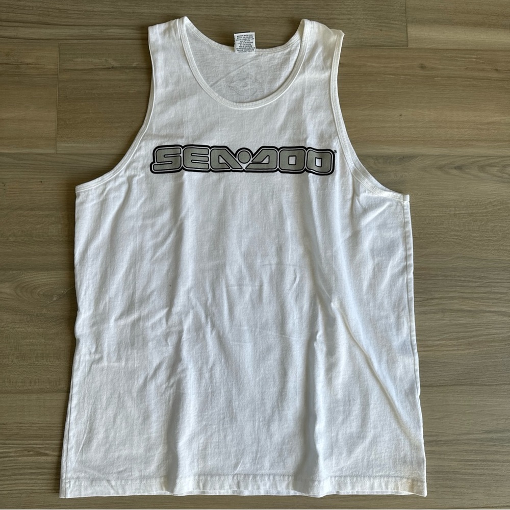 Vintage Seadoo Sea-Doo Tank Top Shirt Men’s Sz Large Y2K Made In Canada